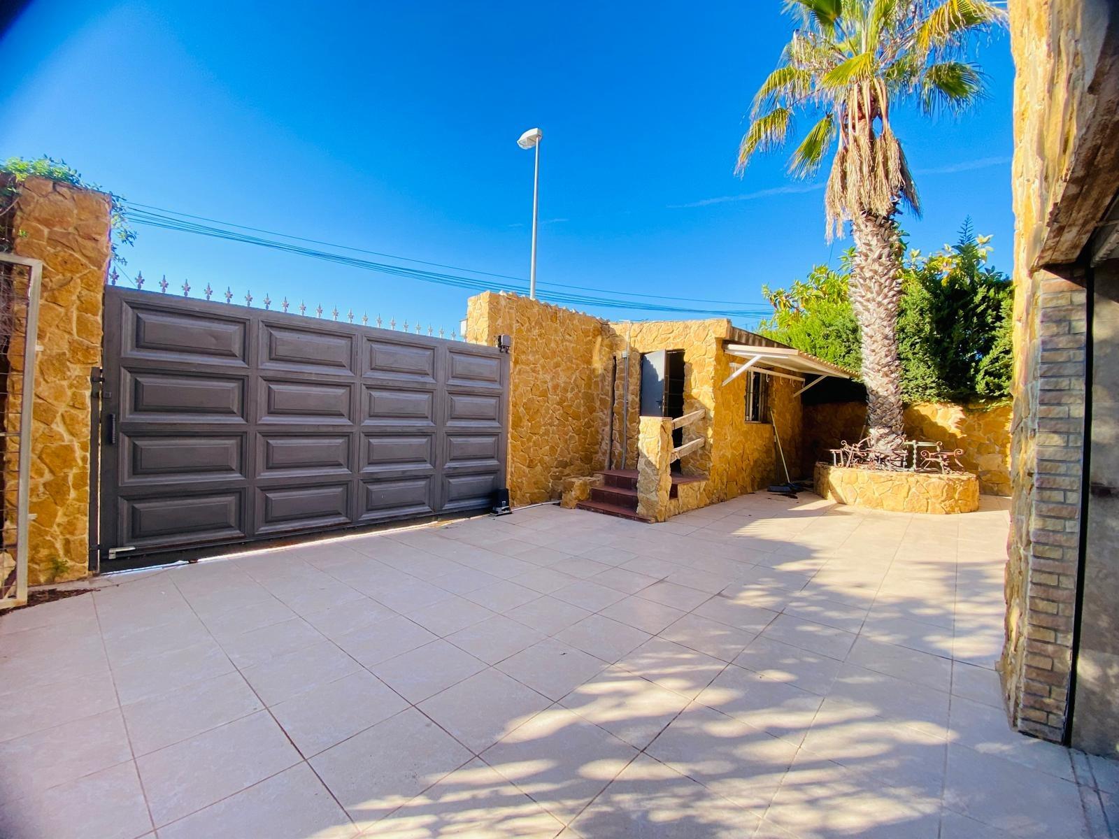 Pool area in villa for sale in Orihuela Costa