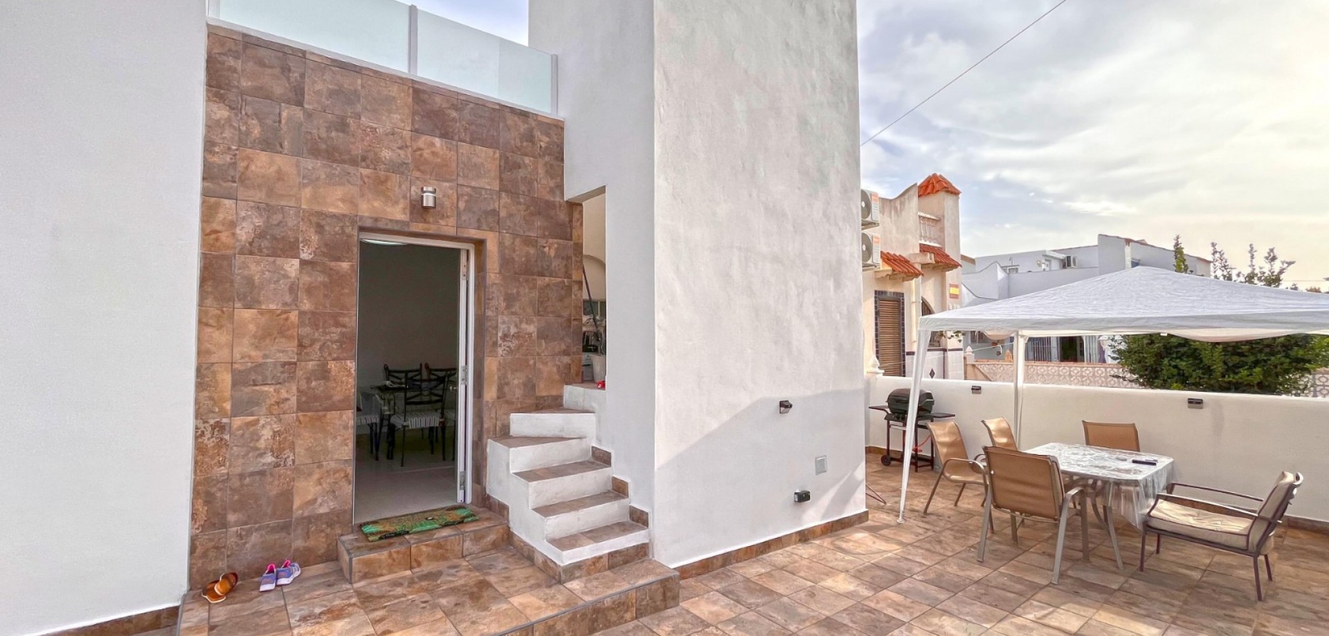 Terrace in bungalow for sale in Orihuela Costa
