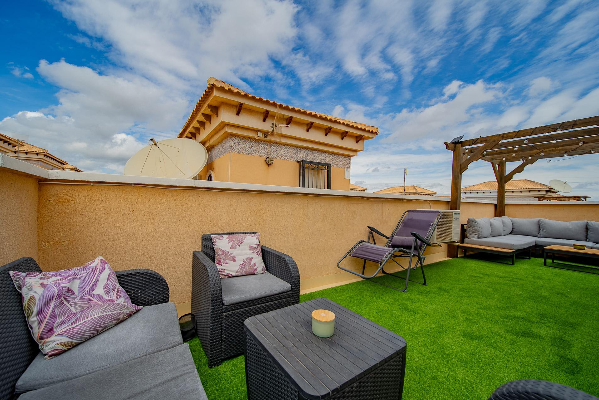 Pool area in terraced for sale in Orihuela Costa