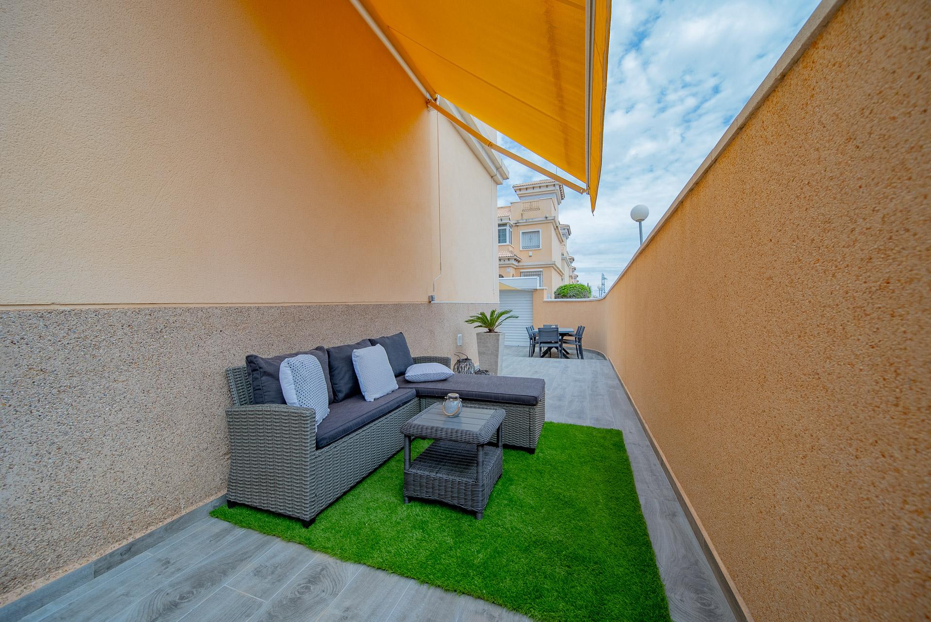 Pool area in terraced for sale in Orihuela Costa