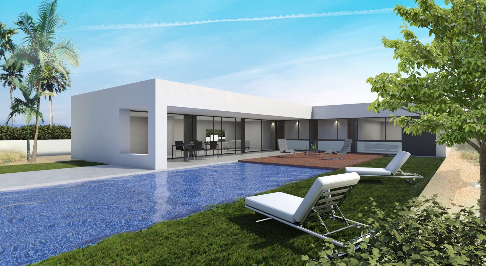 Pool area in villa for sale in Torre Del Rico
