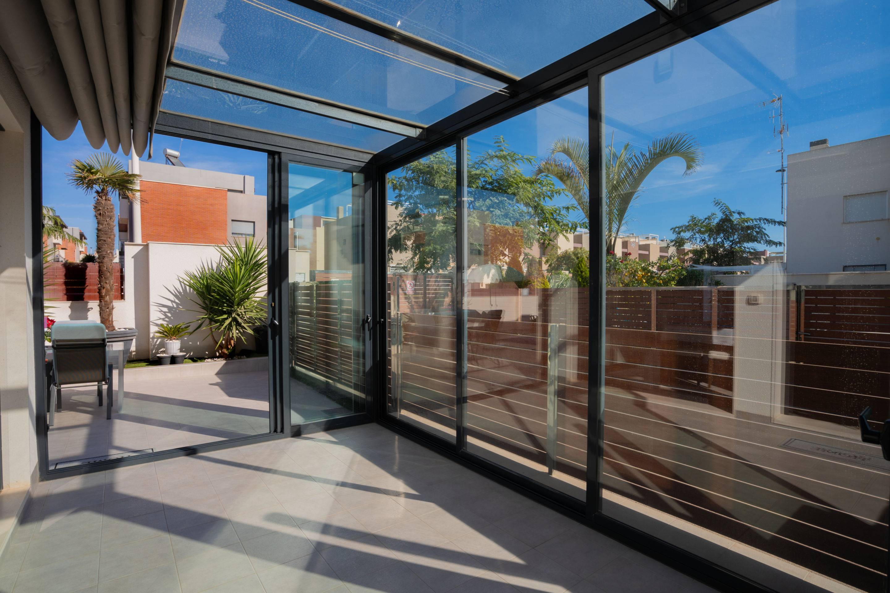 Pool area in villa for sale in Torrevieja