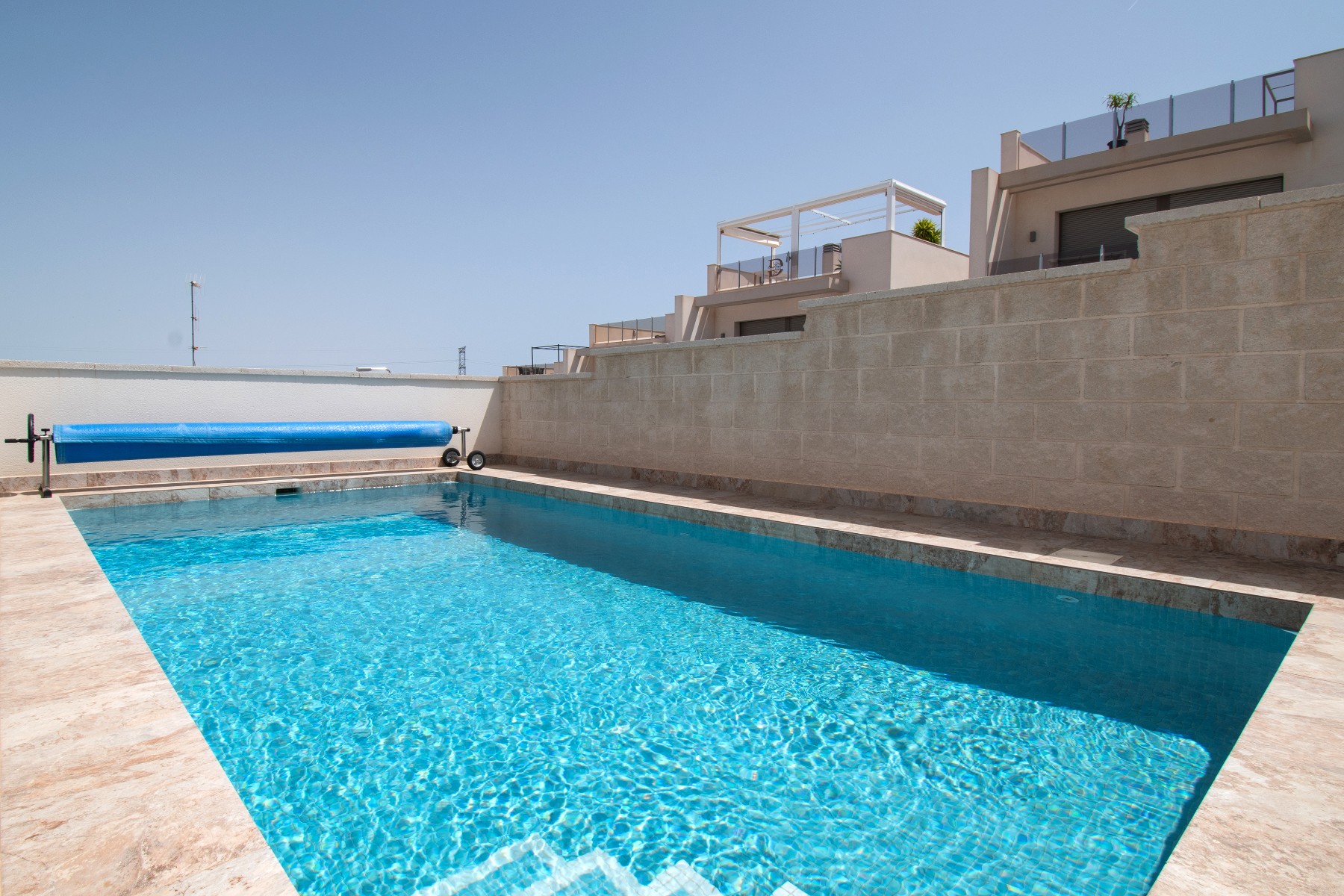 Pool area in villa for sale in Orihuela Costa