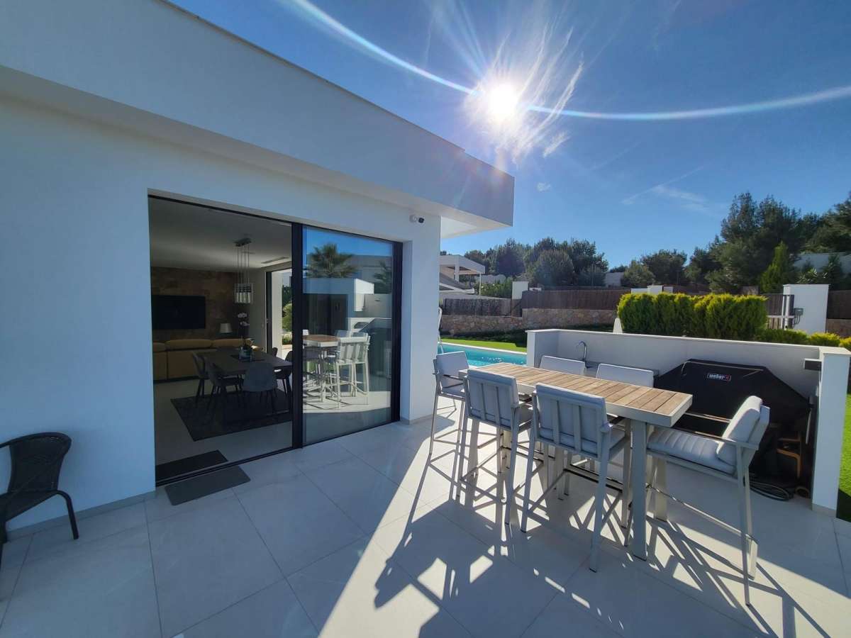 Pool area in villa for sale in Las Colinas Golf