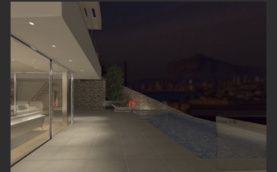 Pool area in land for sale in Moraira
