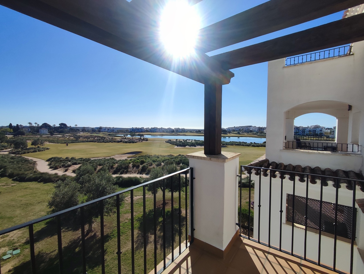Master bedroom in apartment for sale in Hacienda Riquelme Golf Resort