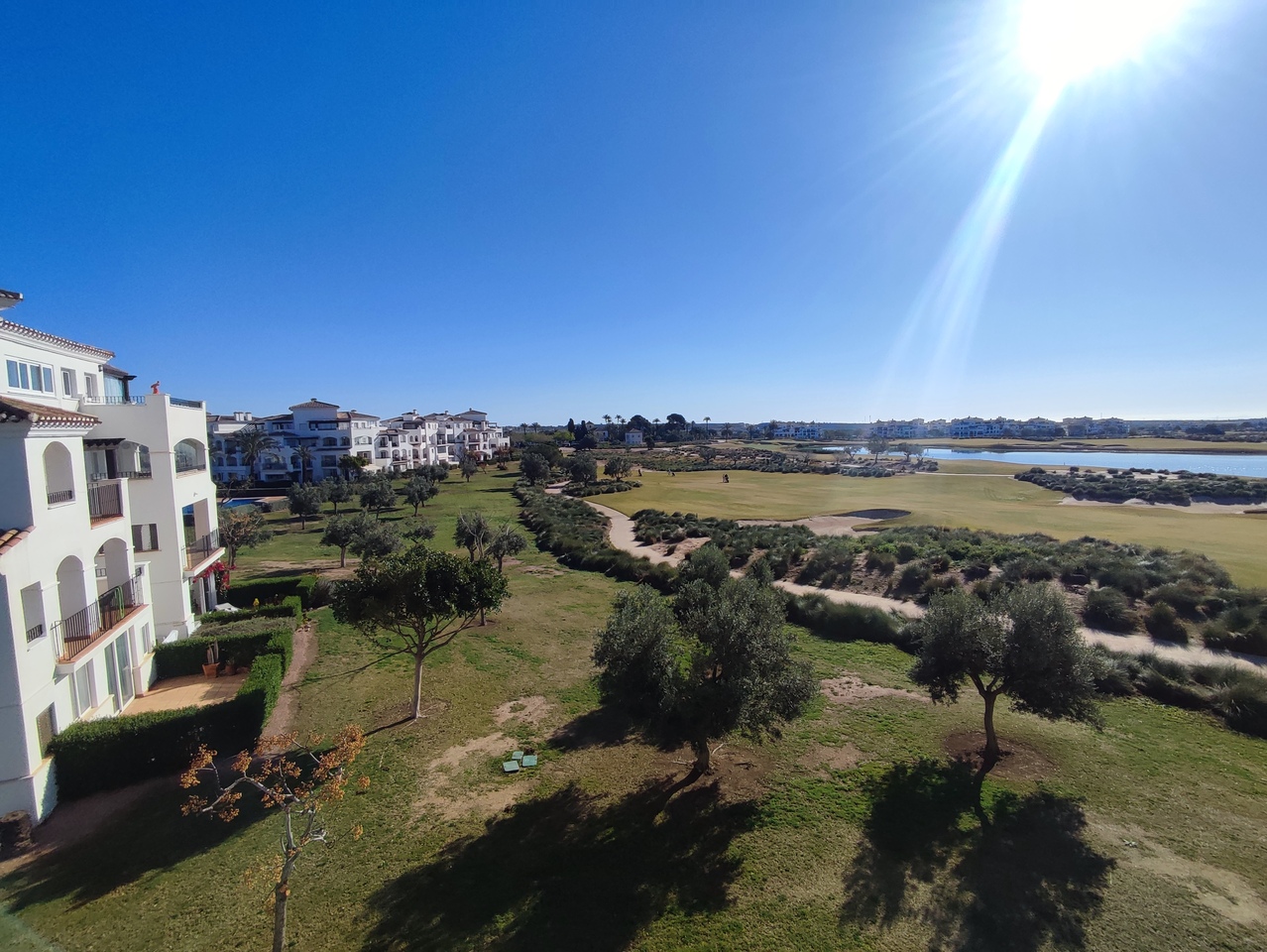 Garden in apartment for sale in Hacienda Riquelme Golf Resort