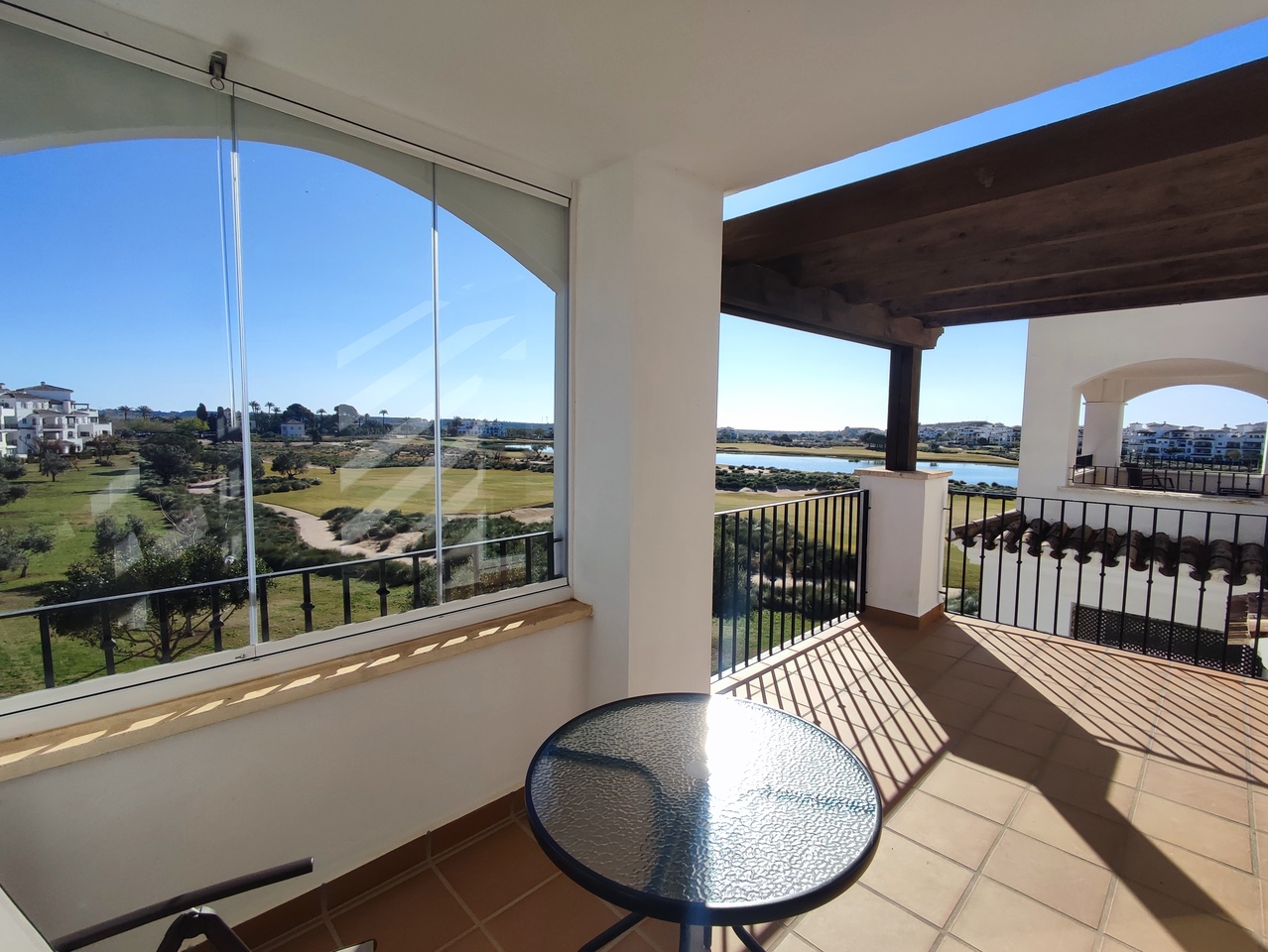 Pool area in apartment for sale in Hacienda Riquelme Golf Resort