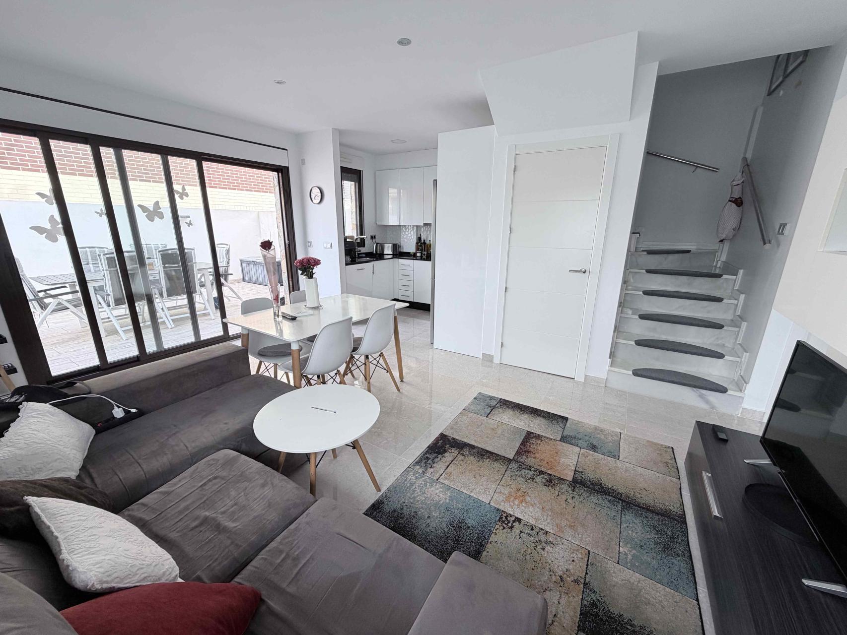 Pool area in terraced for sale in Cabo Roig