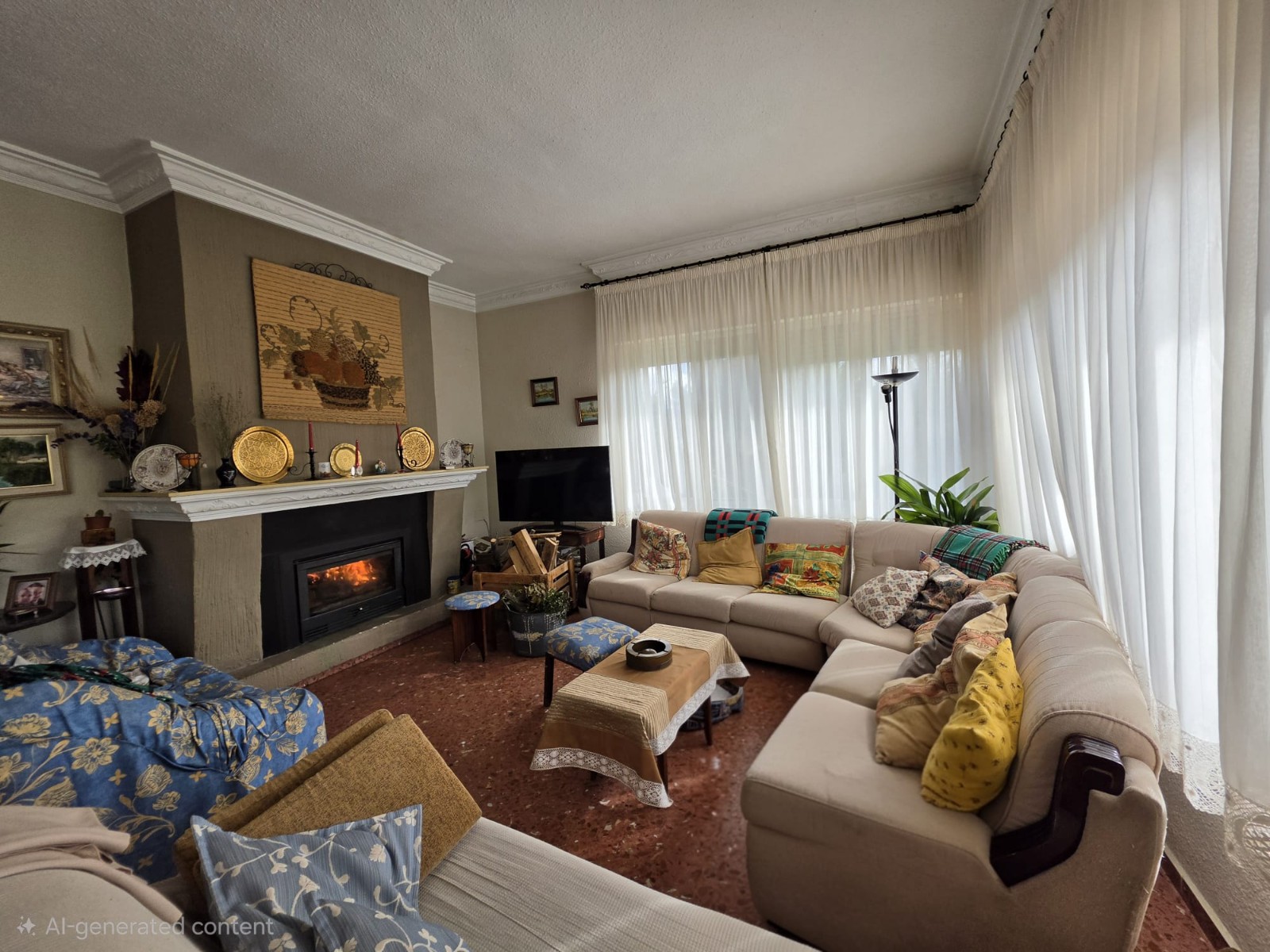 Master bedroom in villa for sale in Elda
