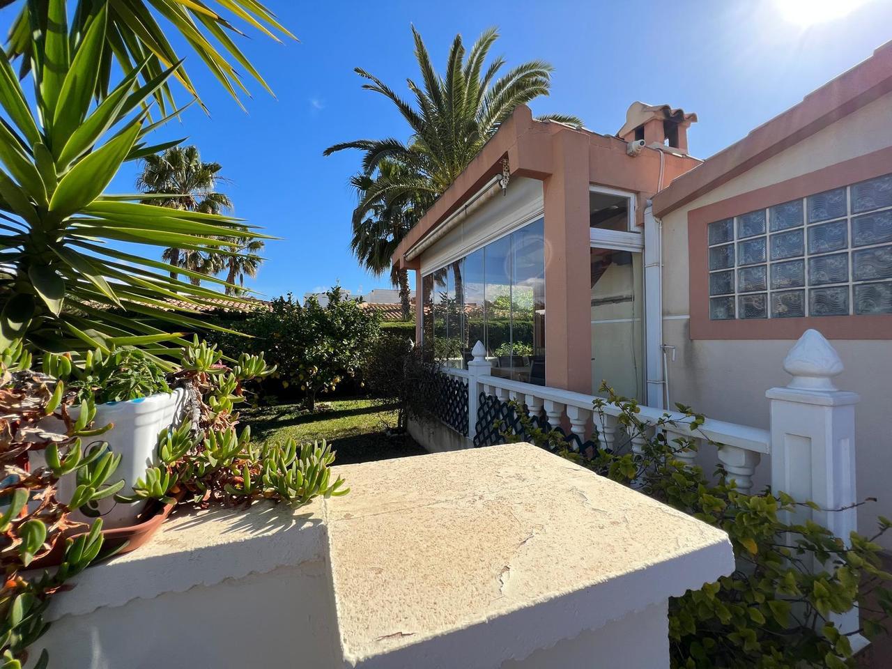 Pool area in villa for sale in Cabo Roig