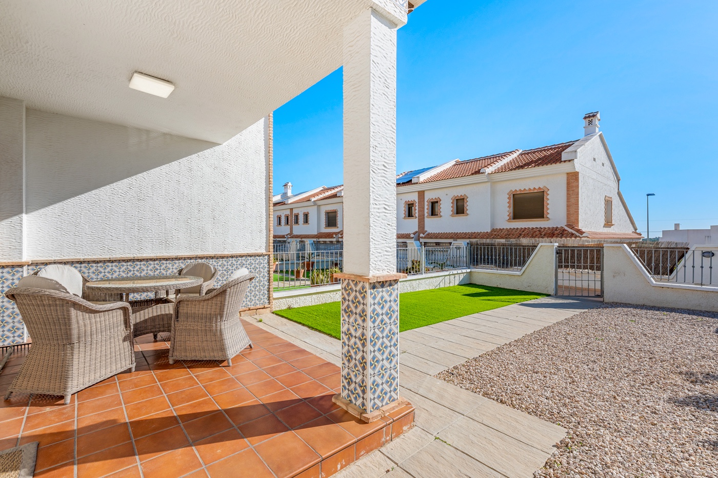 Pool area in villa for sale in San Miguel de Salinas