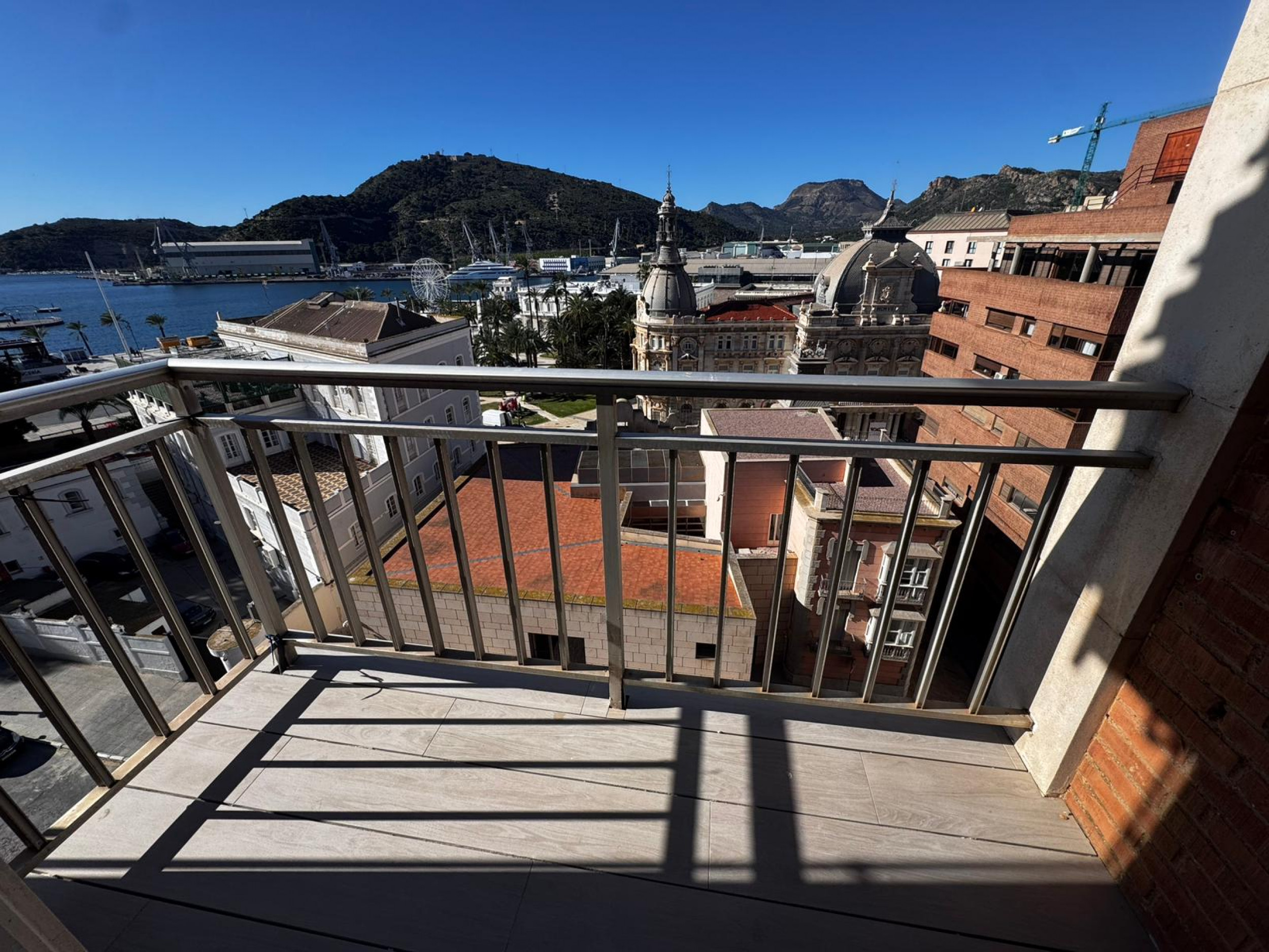 Pool area in penthouse for sale in Cartagena