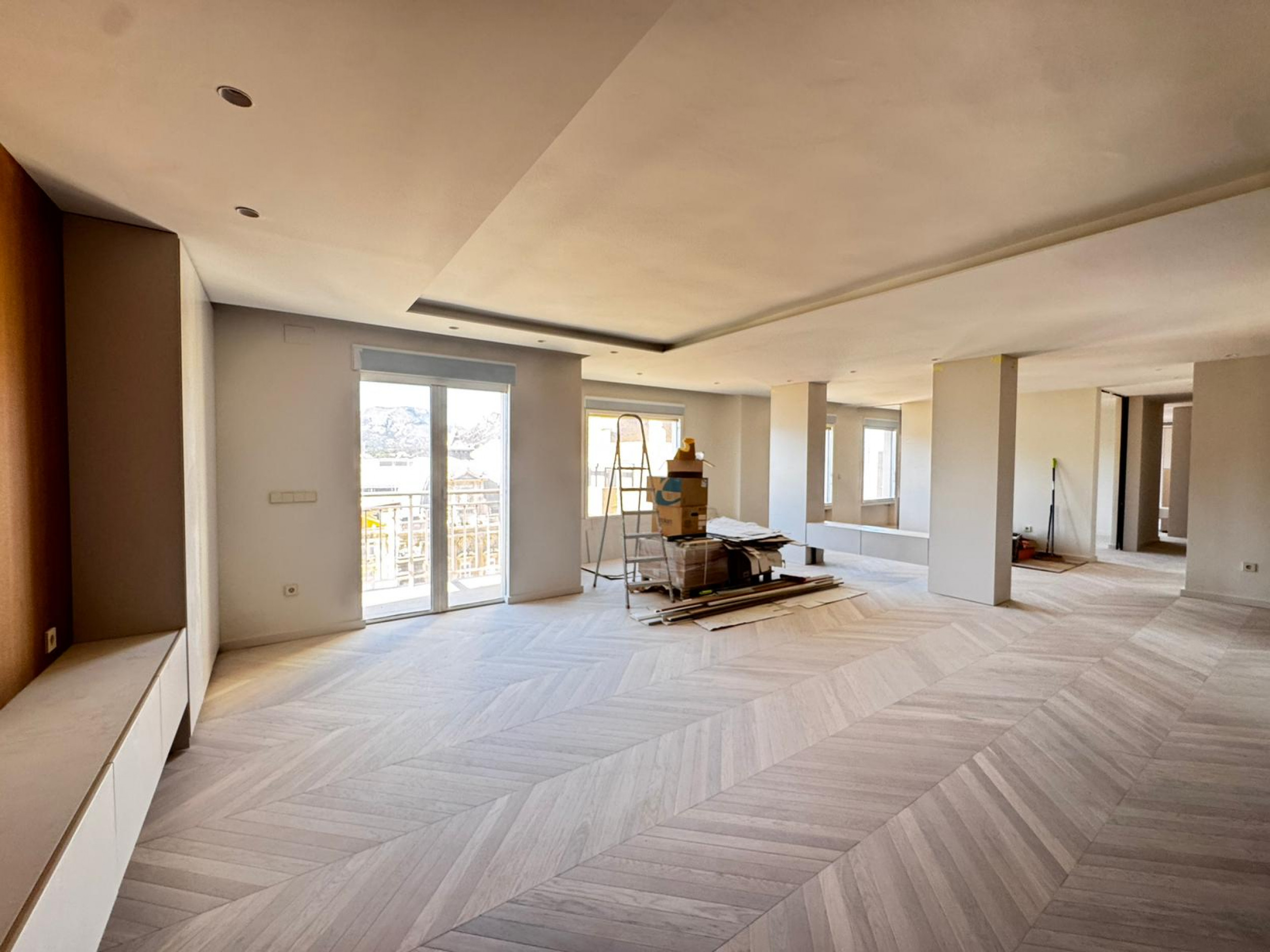 Living room in penthouse for sale in Cartagena