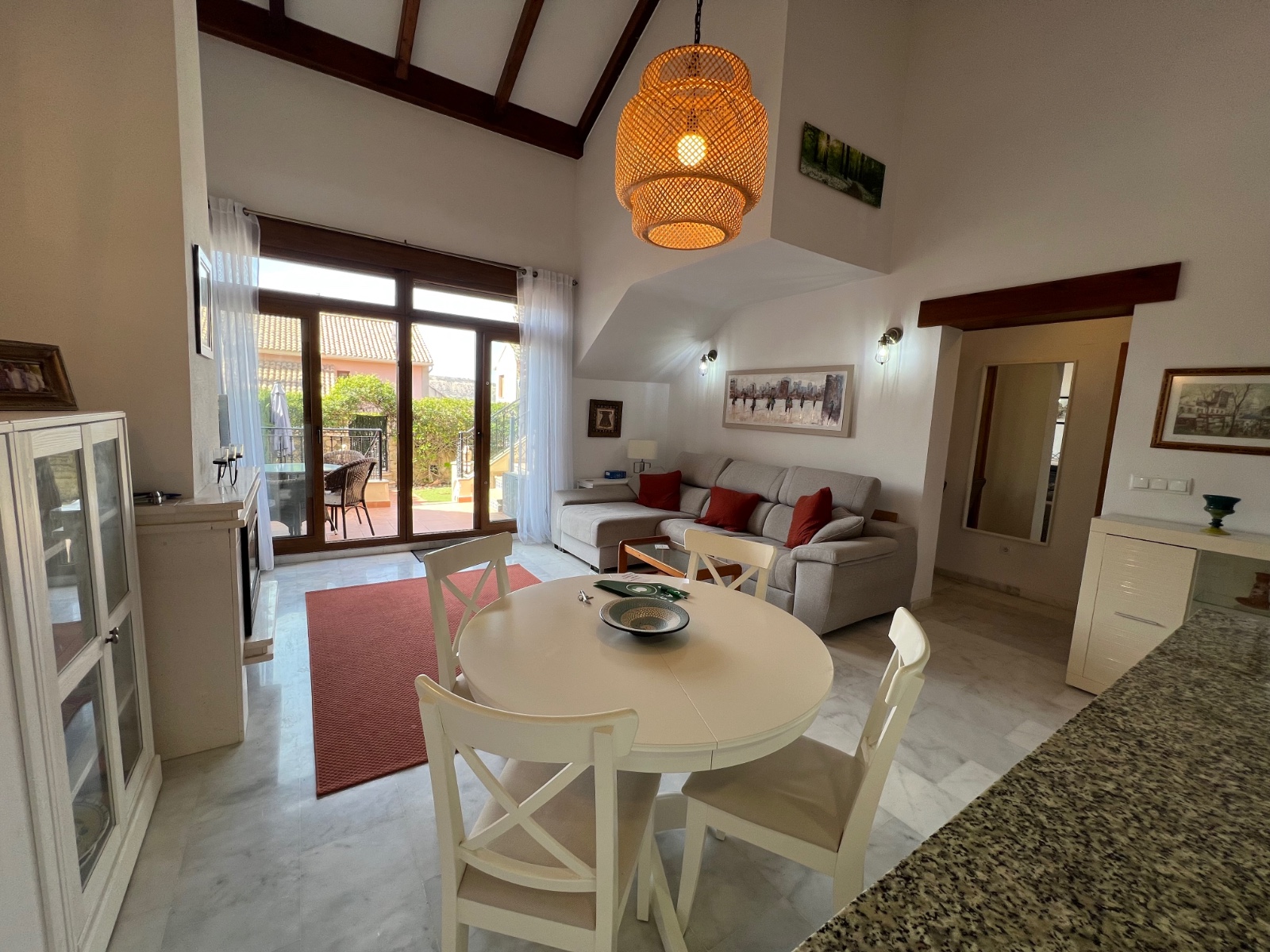 Dining area in bungalow for sale in Algorfa