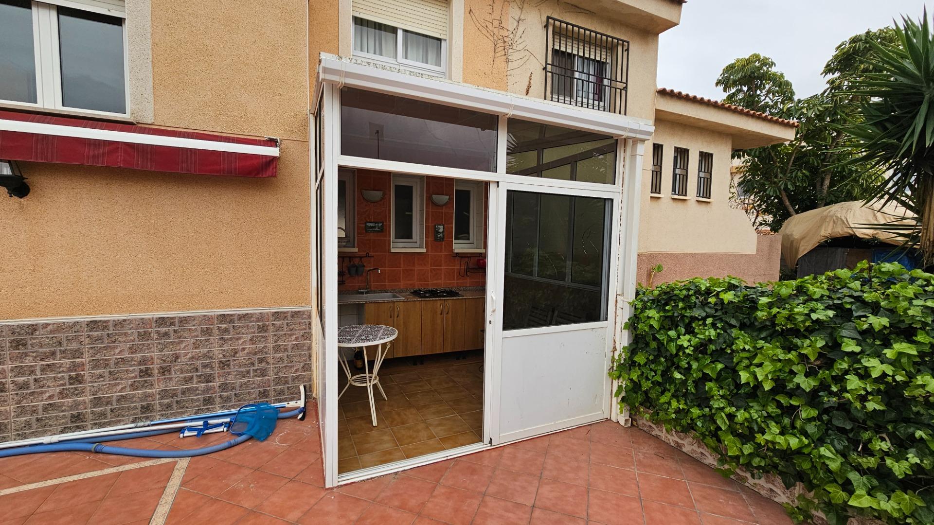 Pool area in villa for sale in Torrevieja