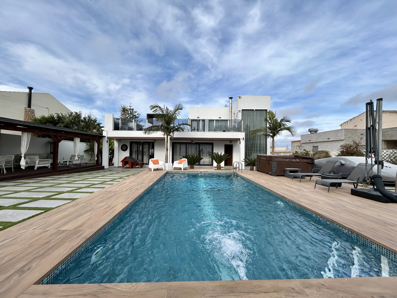 Step into pure luxury with this stunning 3-bedroom, 4-bathroom villa in the prestigious residential
