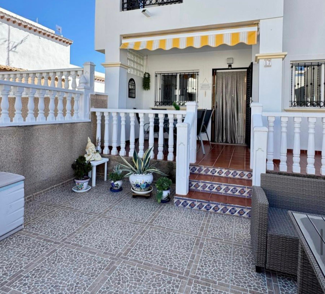 Terrace in bungalow for sale in Orihuela Costa