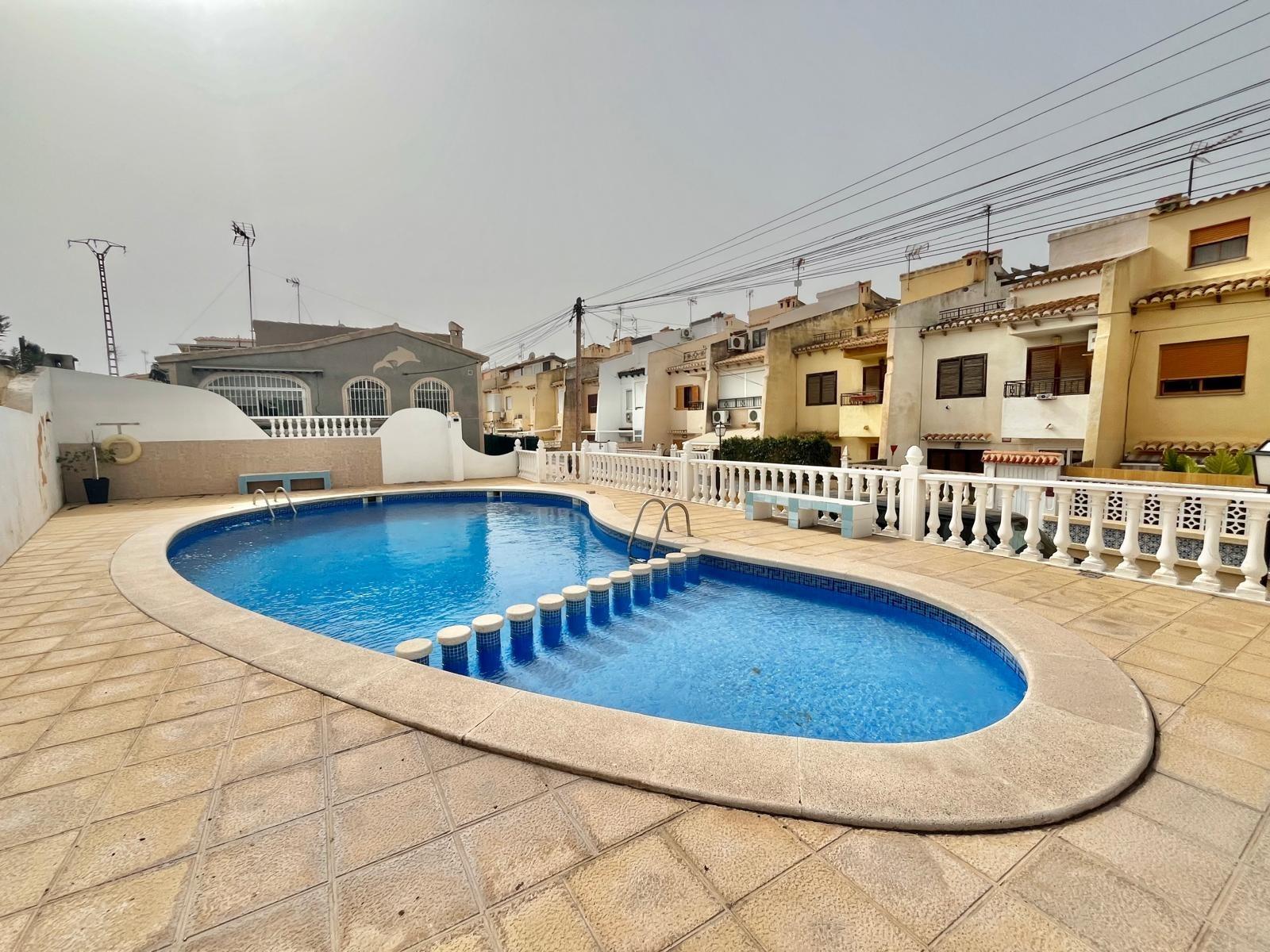 Pool area in villa for sale in Torrevieja