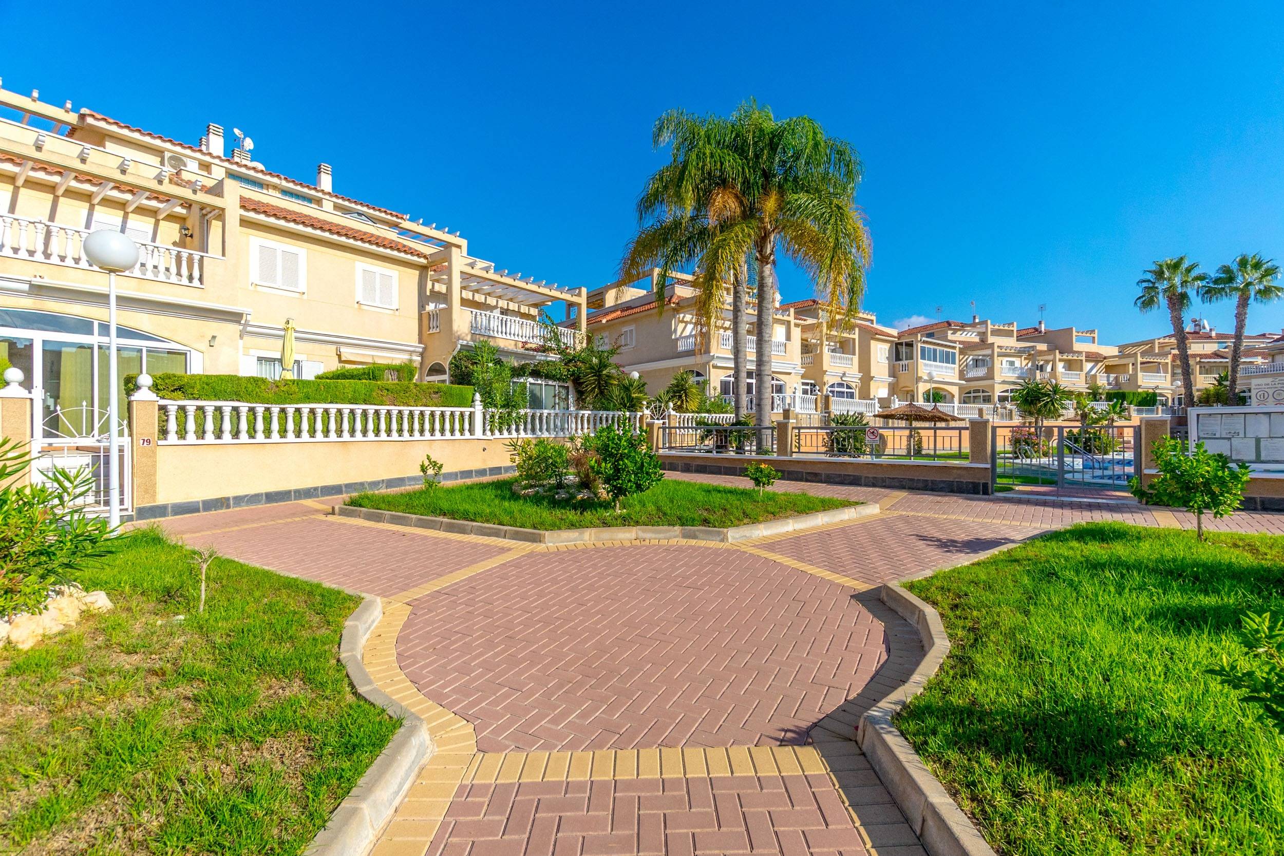 Pool area in duplex for sale in Orihuela Costa