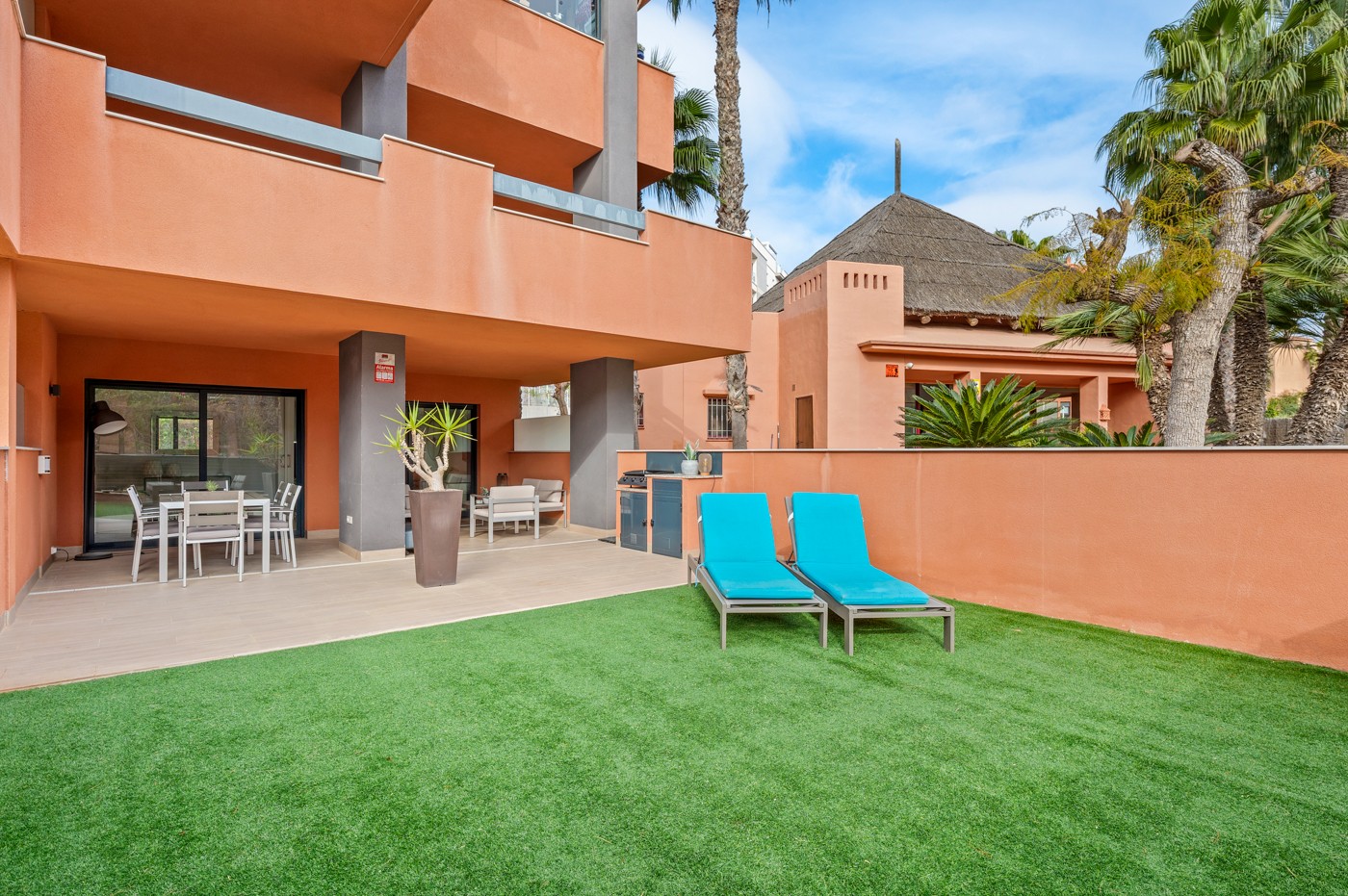 Pool area in apartment for sale in Orihuela Costa