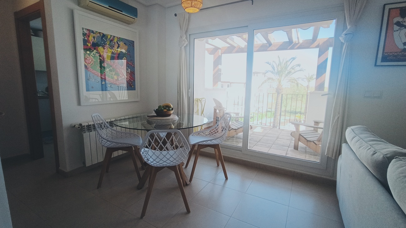 Pool area in apartment for sale in Hacienda Riquelme Golf Resort