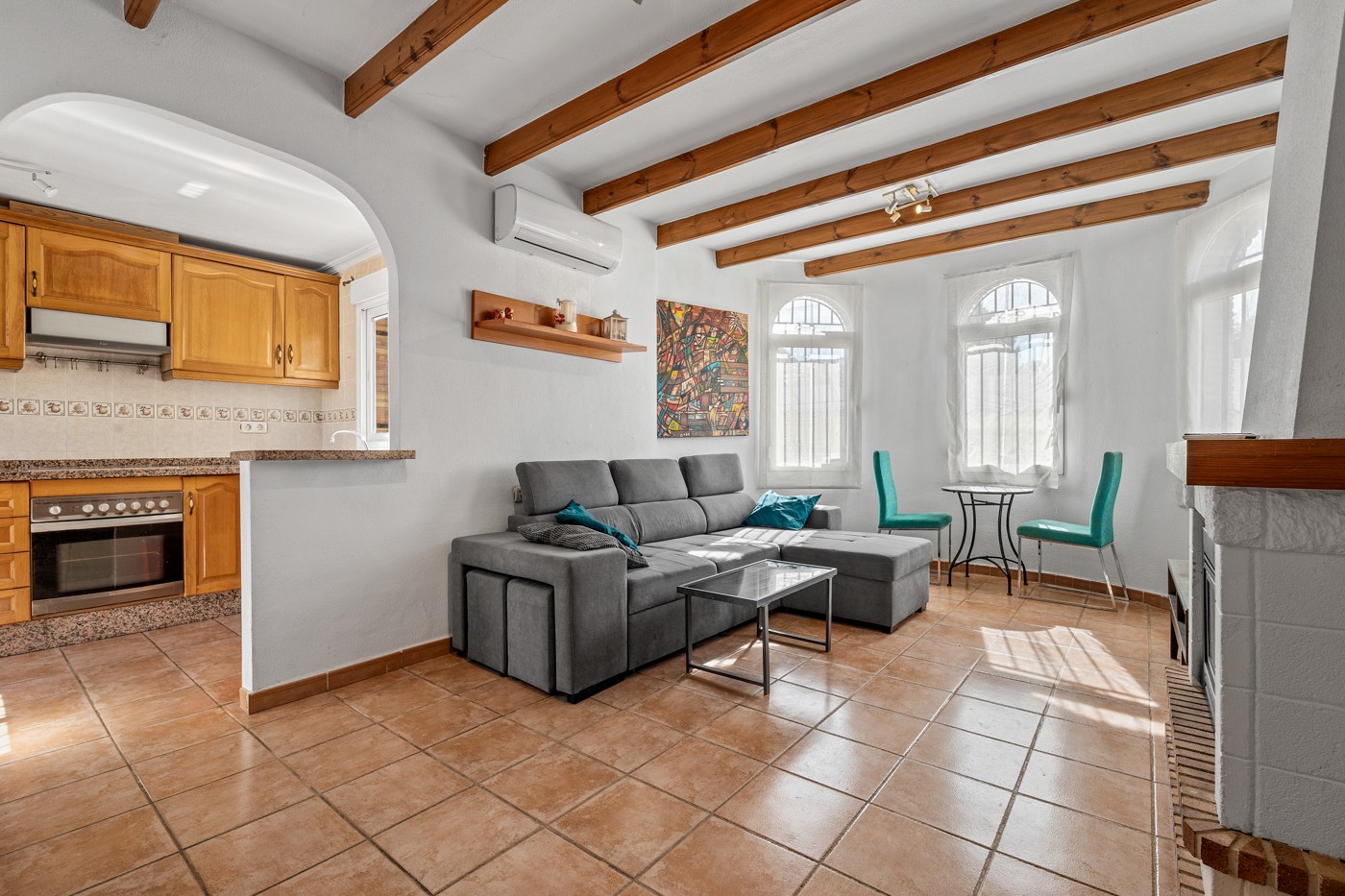 Pool area in villa for sale in Orihuela Costa