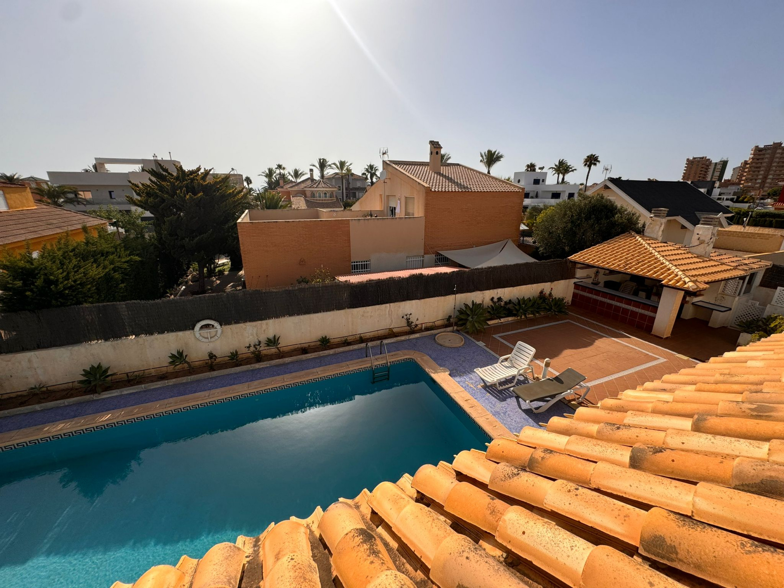 Terrace in villa for sale in La Manga del Mar Menor
