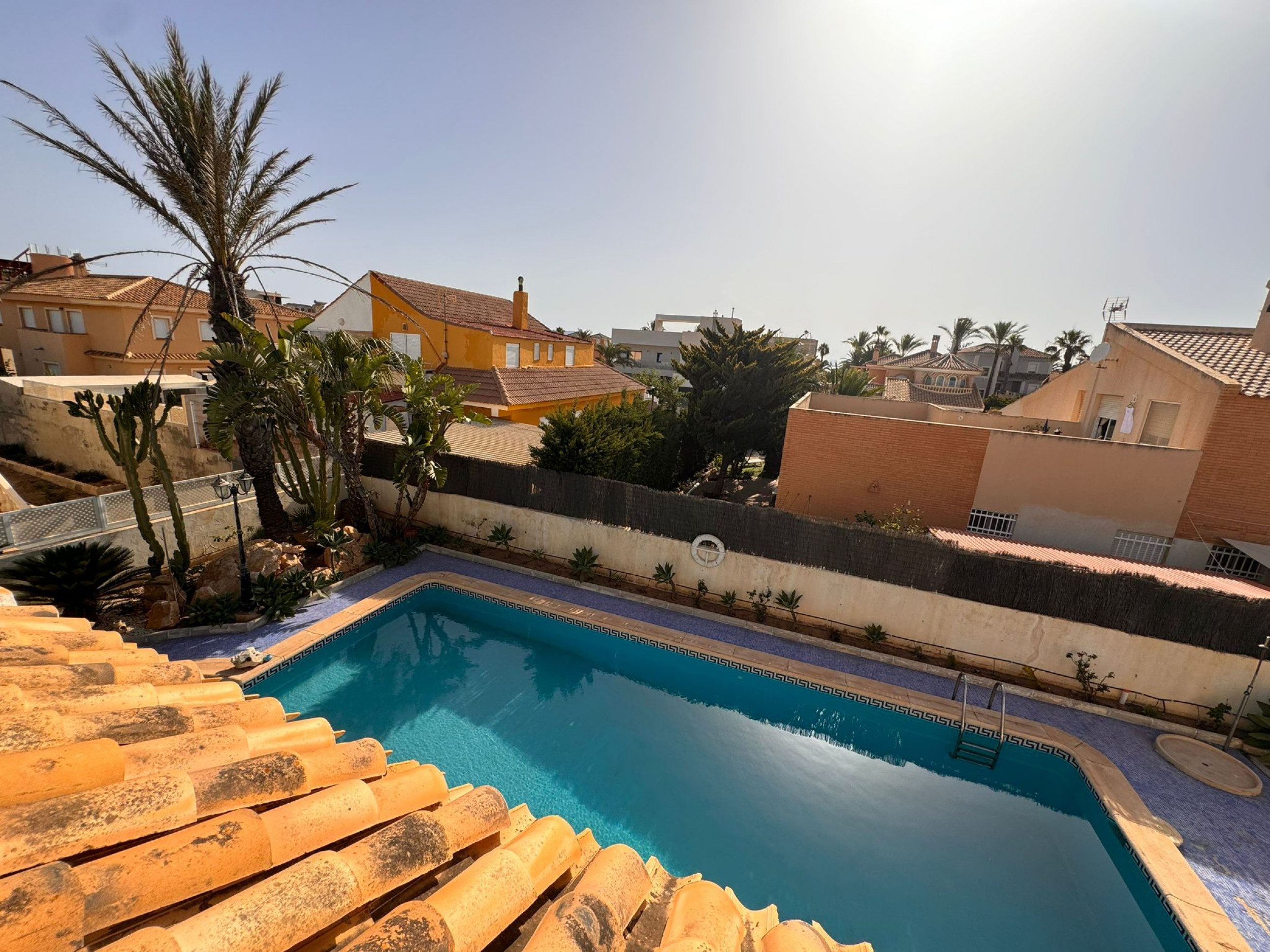Pool area in villa for sale in La Manga del Mar Menor
