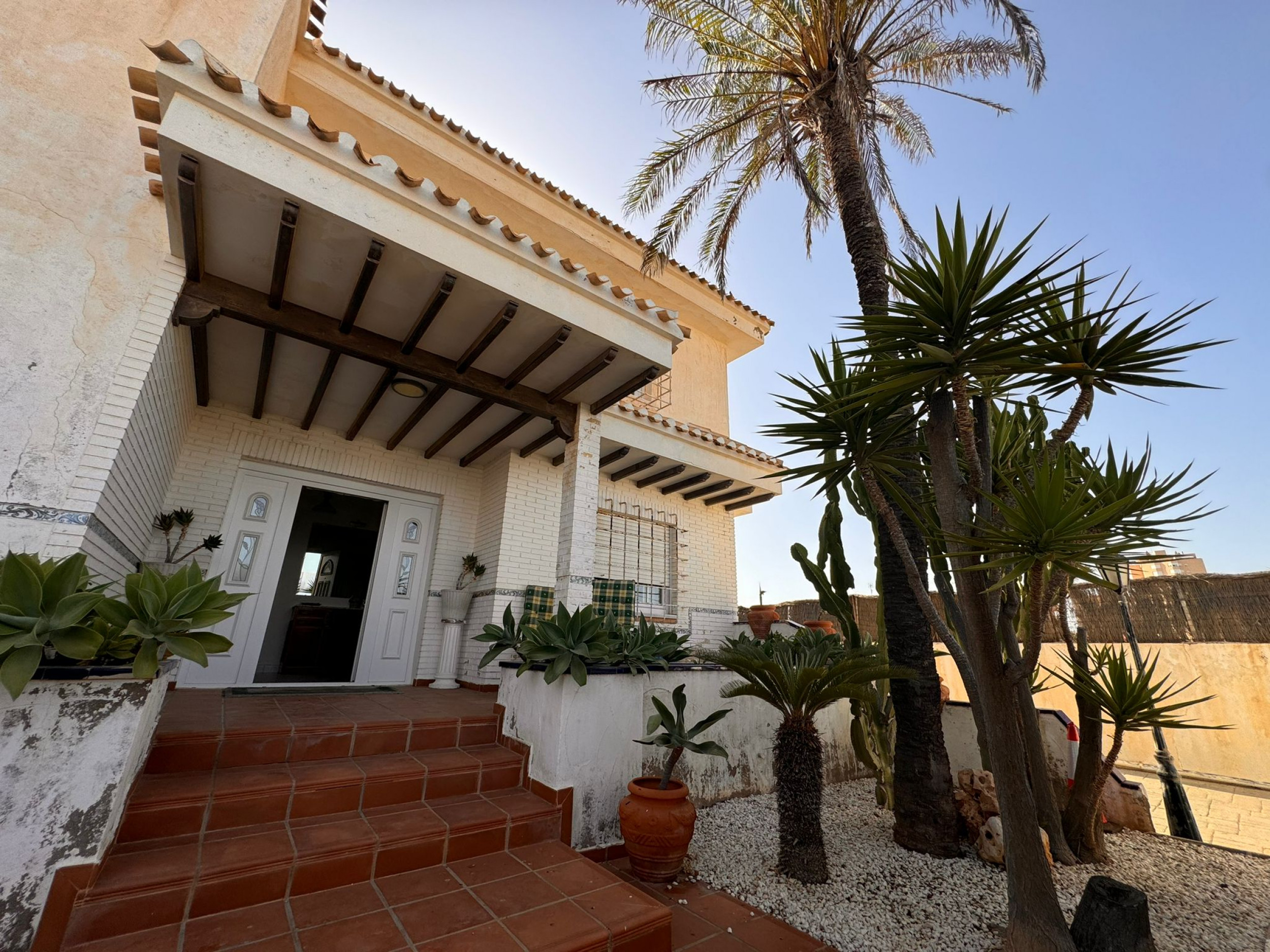 Pool area in villa for sale in La Manga del Mar Menor