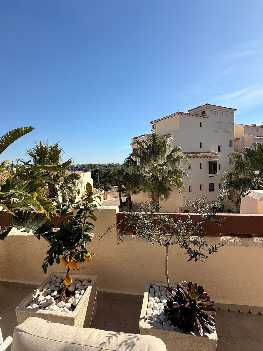 Living room in penthouse for sale in Las Ramblas Golf