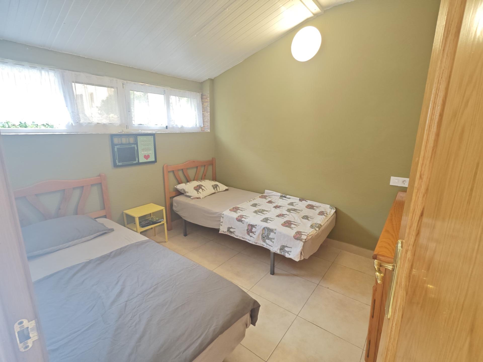 Pool area in bungalow for sale in Torrevieja