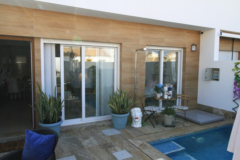 We are pleased to offer this stunning fully furnished, one year old townhouse in Avileses, very tast