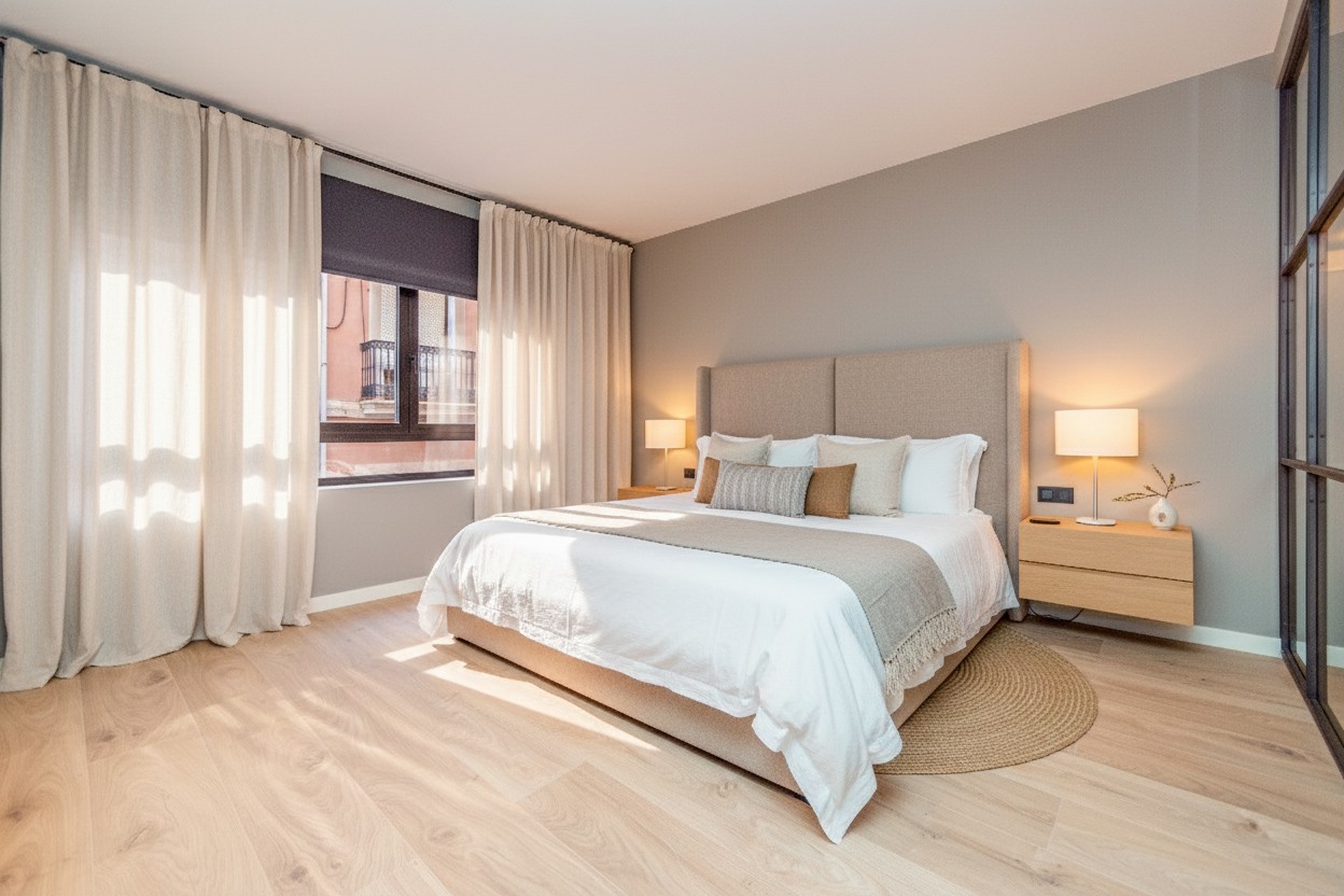 Master bedroom in apartment for sale in Alicante