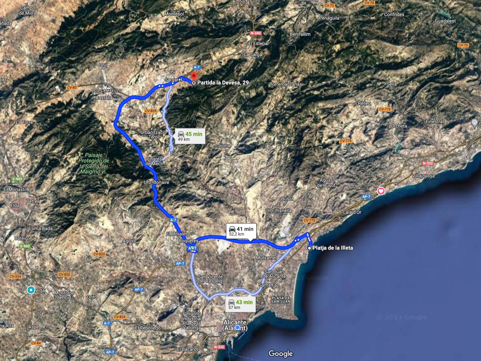 Exterior view in land for sale in Ibi