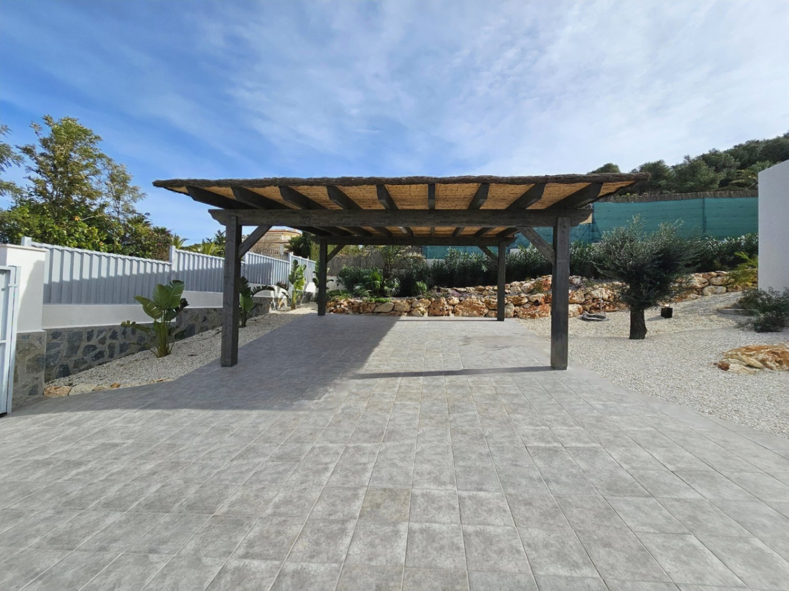 Pool area in villa for sale in javea