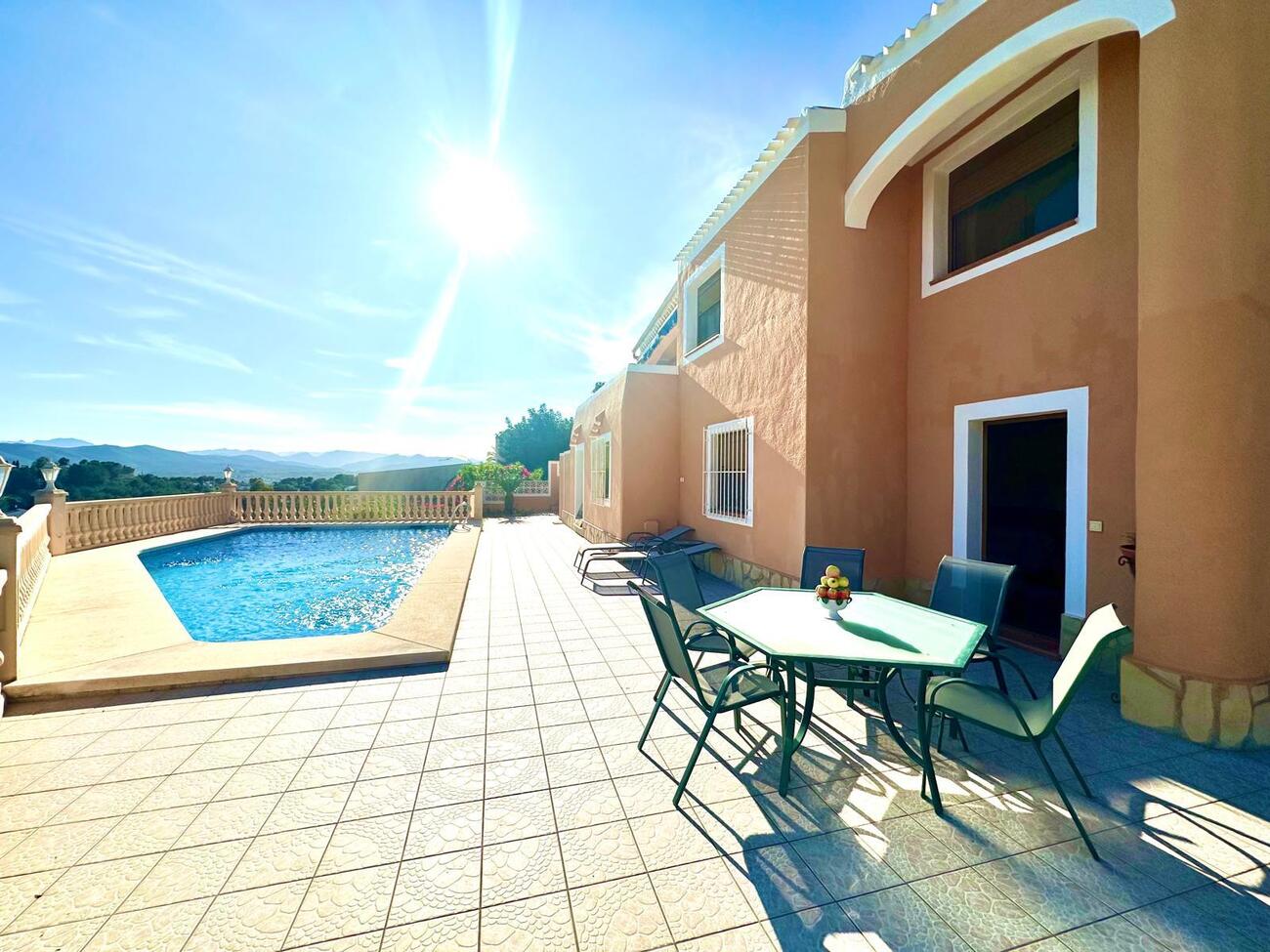 Exquisite villa with a majestic swimming pool nestled in the prestigious Castellans locale, showcasi