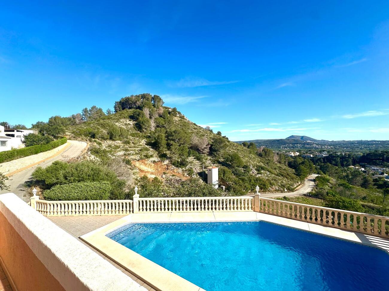 Exquisite villa with a majestic swimming pool nestled in the prestigious Castellans locale, showcasi