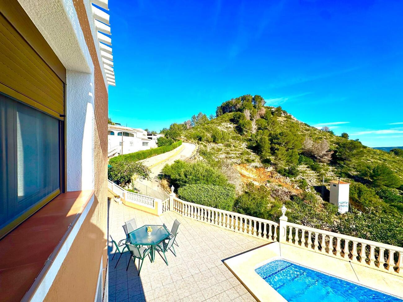 Exquisite villa with a majestic swimming pool nestled in the prestigious Castellans locale, showcasi
