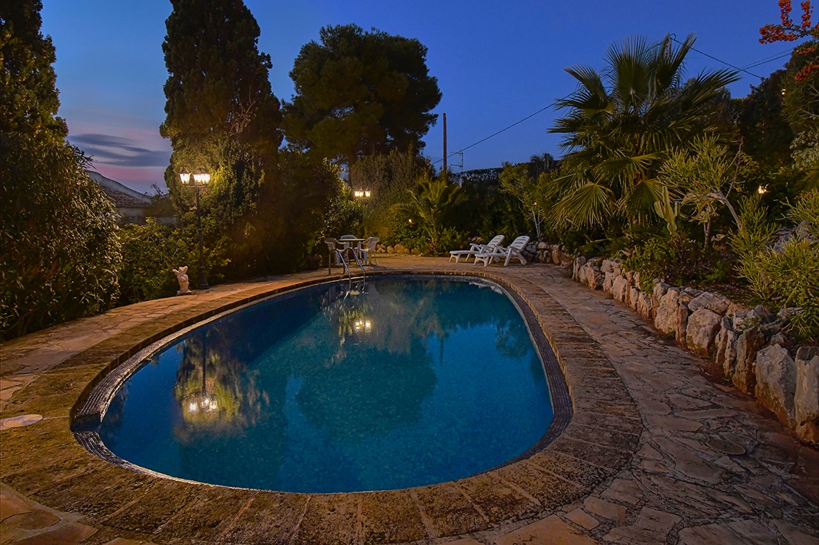 Pool area in villa for sale in javea
