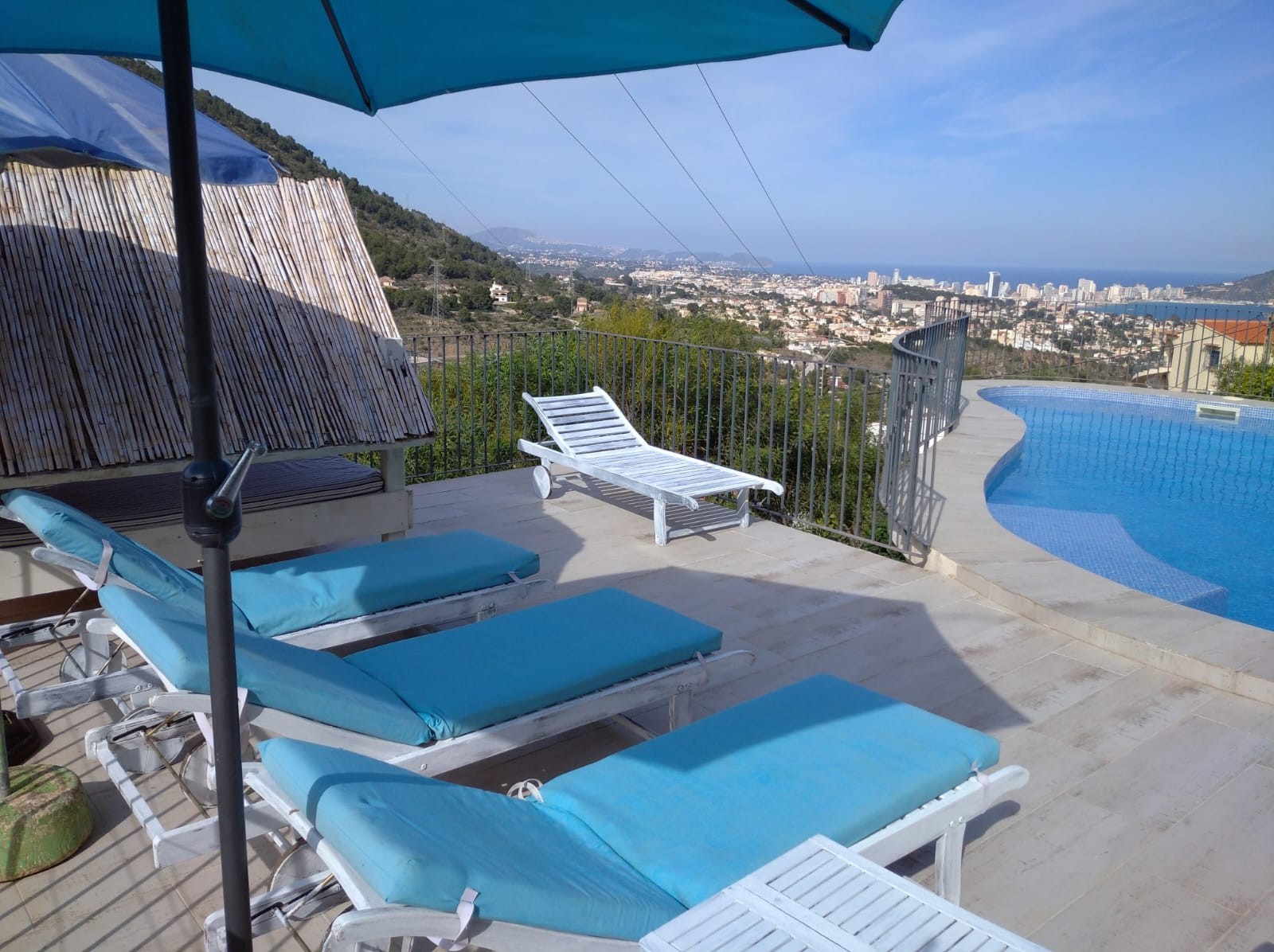 Pool area in villa for sale in Calpe