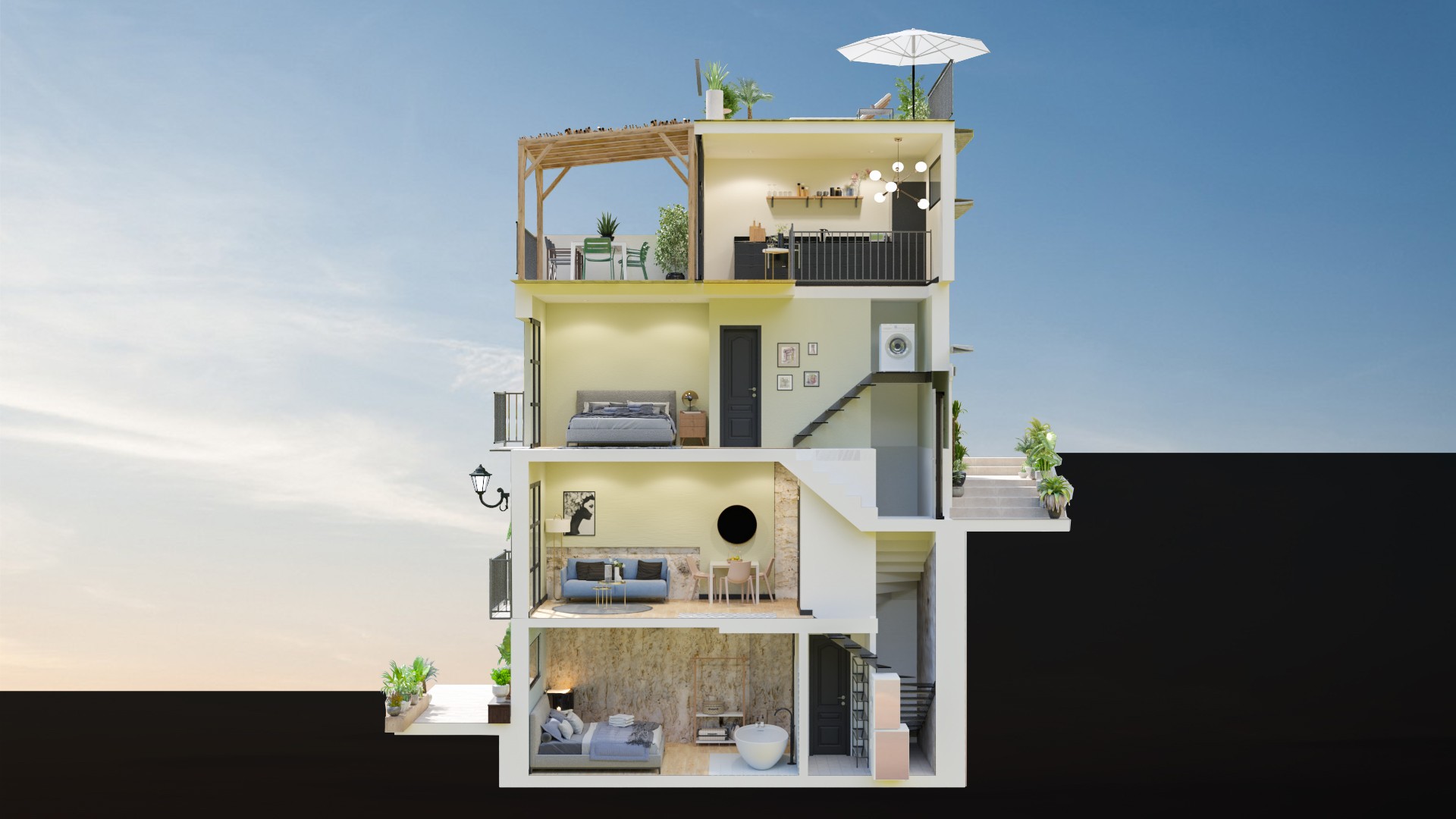 Tourist house with sea views and high rental yield in Alicante Old Town Located at the highest point