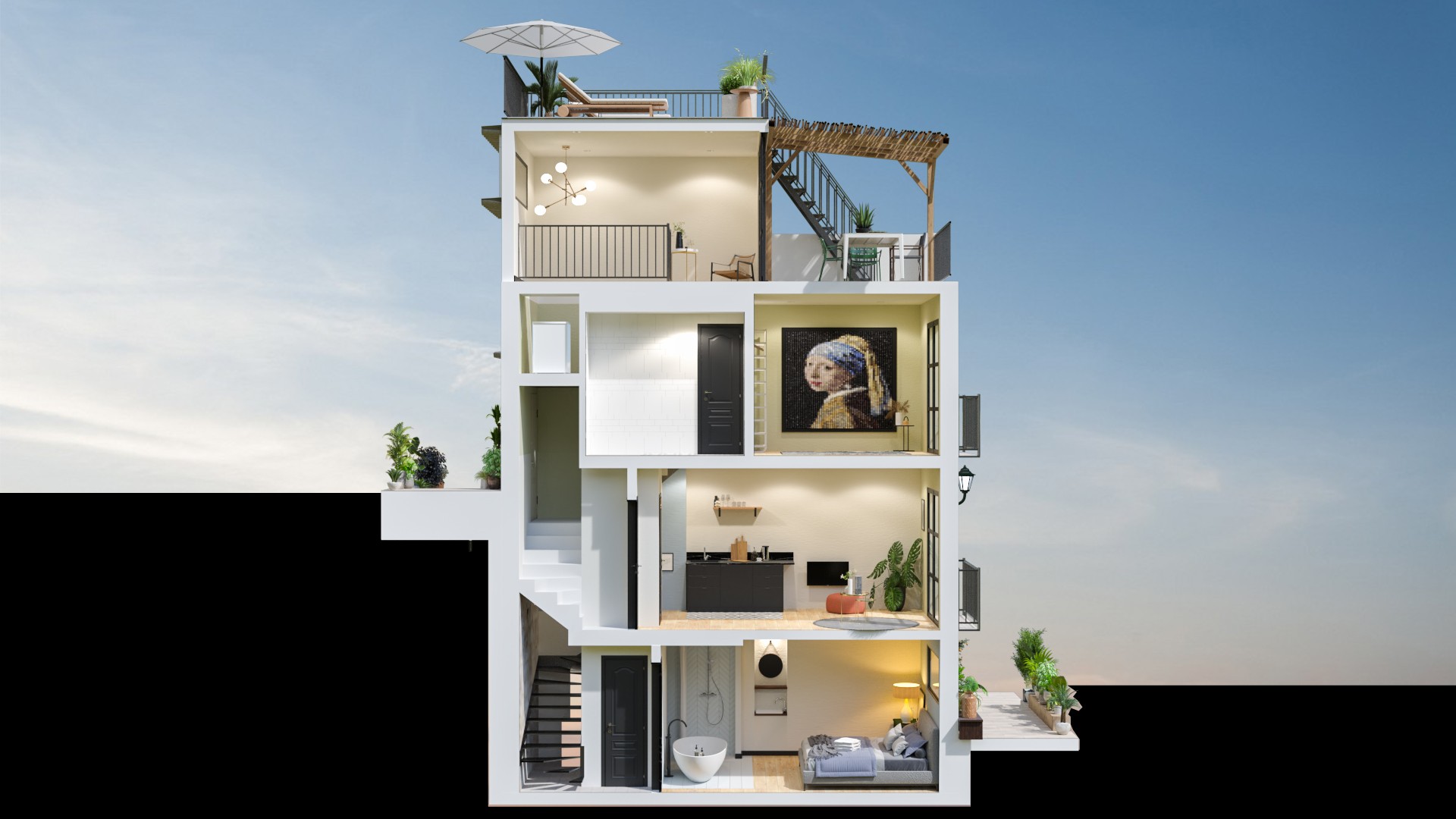 Tourist house with sea views and high rental yield in Alicante Old Town Located at the highest point