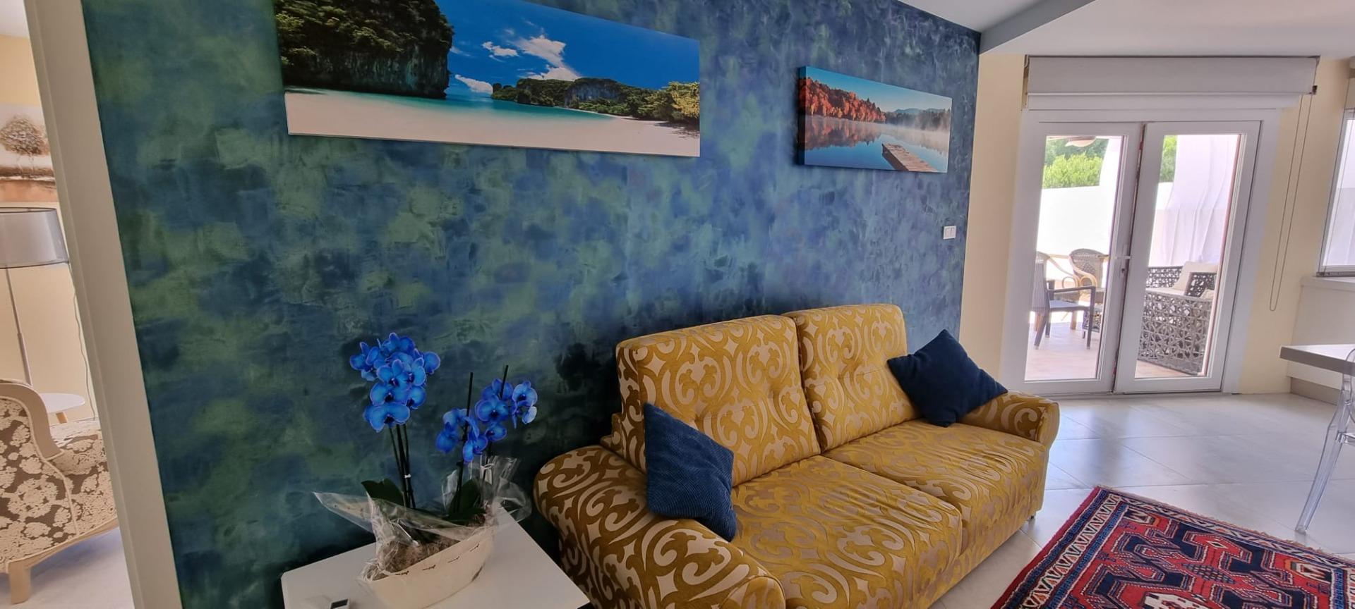 Pool area in villa for sale in Altea