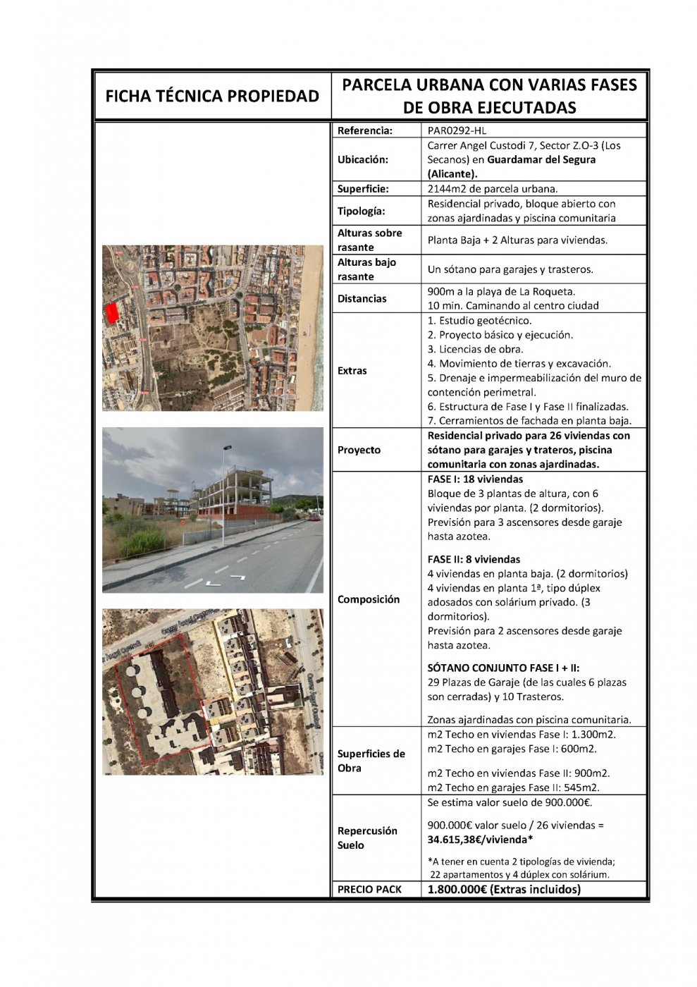 Garden in land for sale in Guardamar del Segura