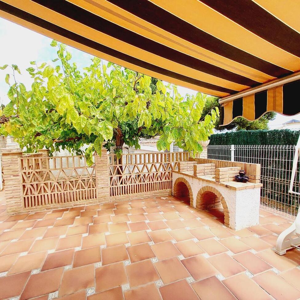 Pool area in villa for sale in Orihuela Costa