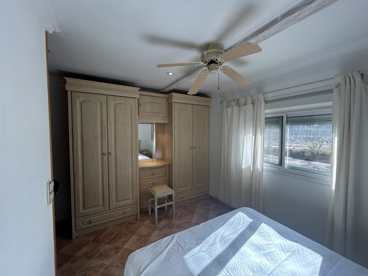Pool area in bungalow for sale in Las Palas
