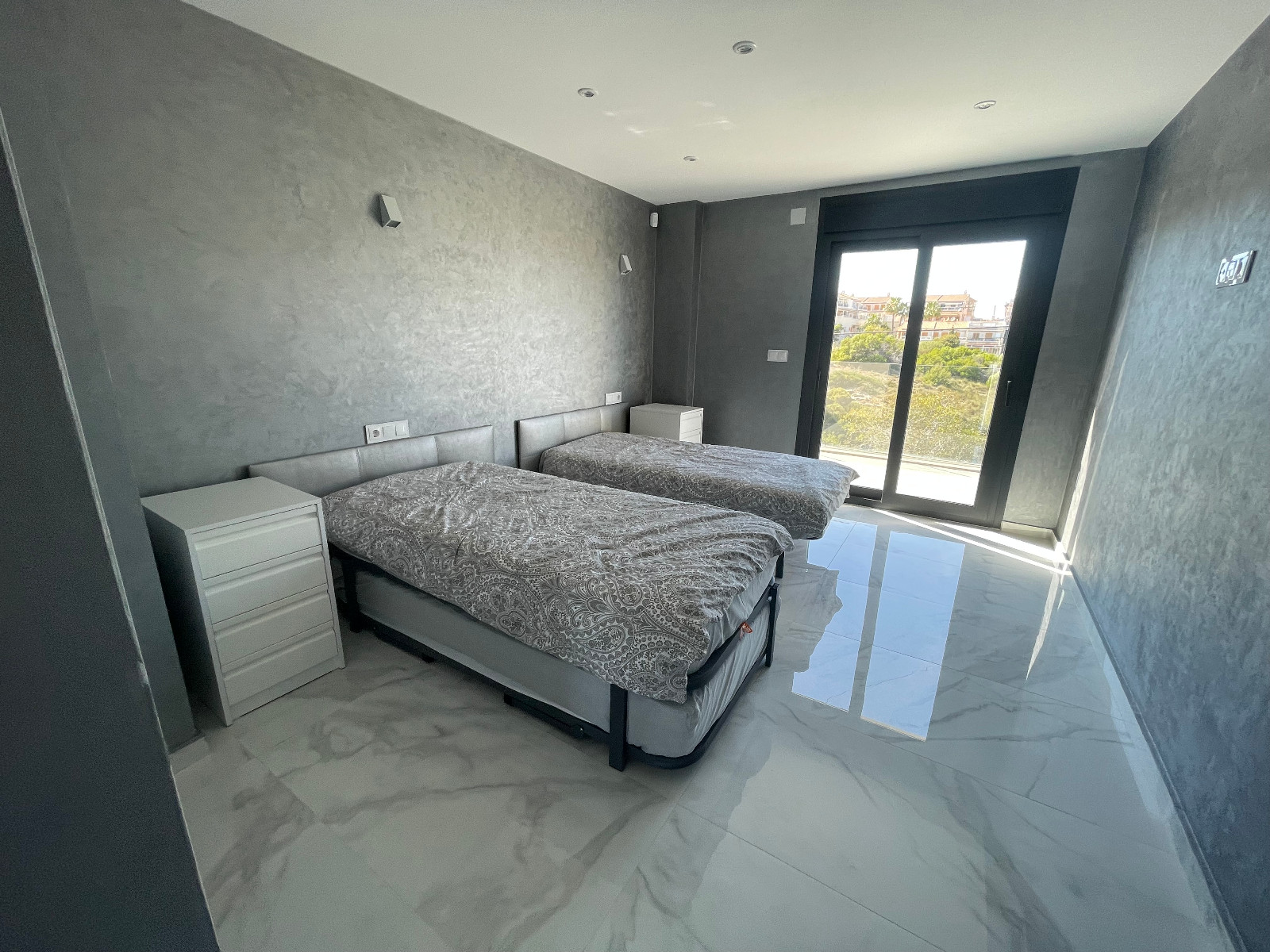 Pool area in villa for sale in La Mata