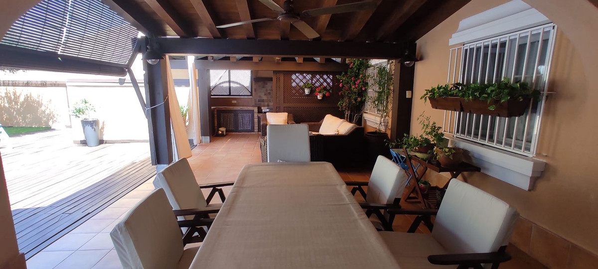 Pool area in villa for sale in San Javier