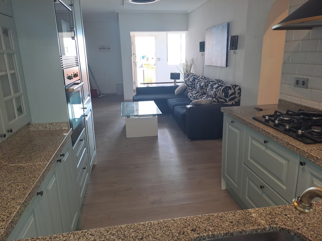 Pool area in bungalow for sale in Orihuela Costa